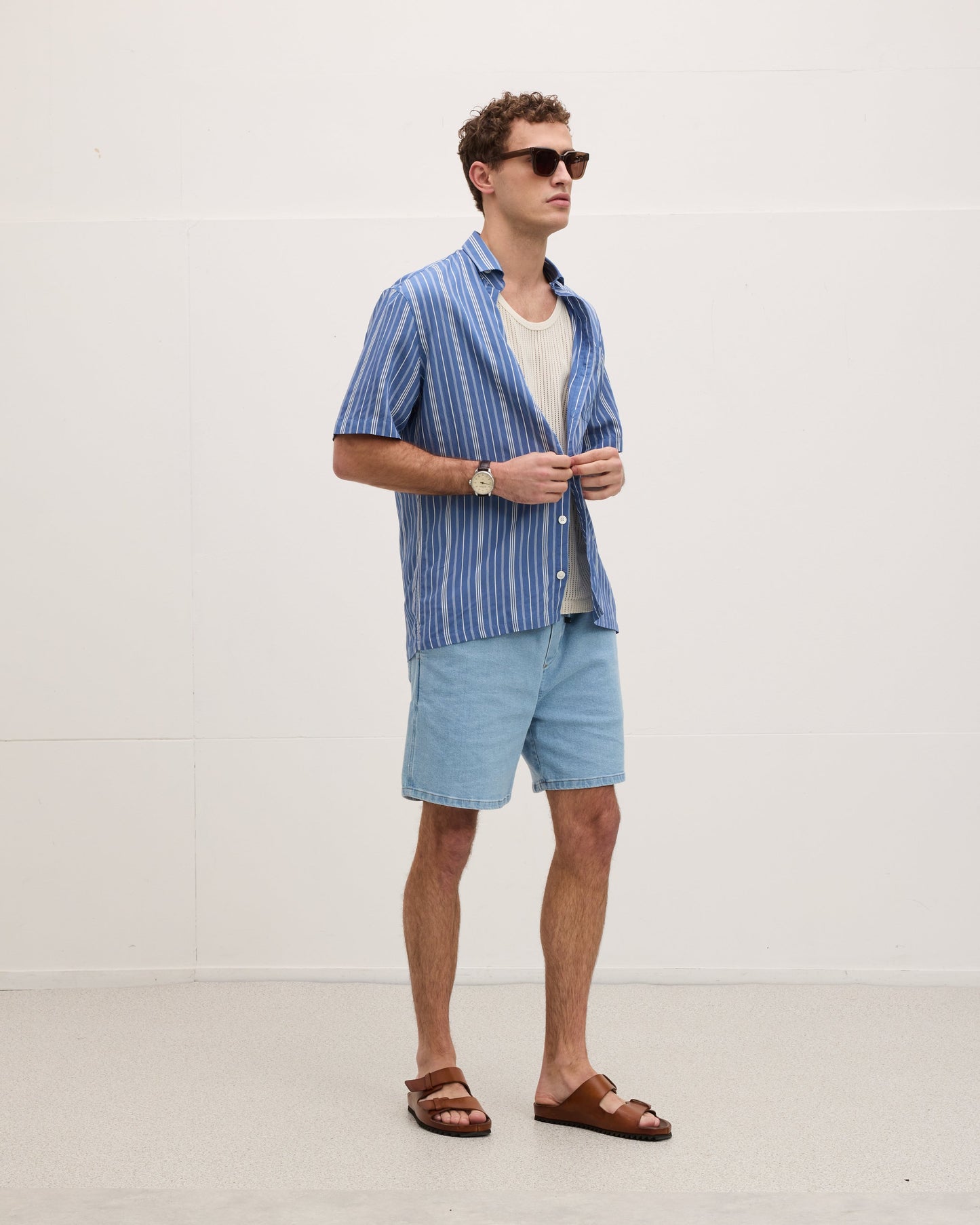 Santi Striped Linen Shirt