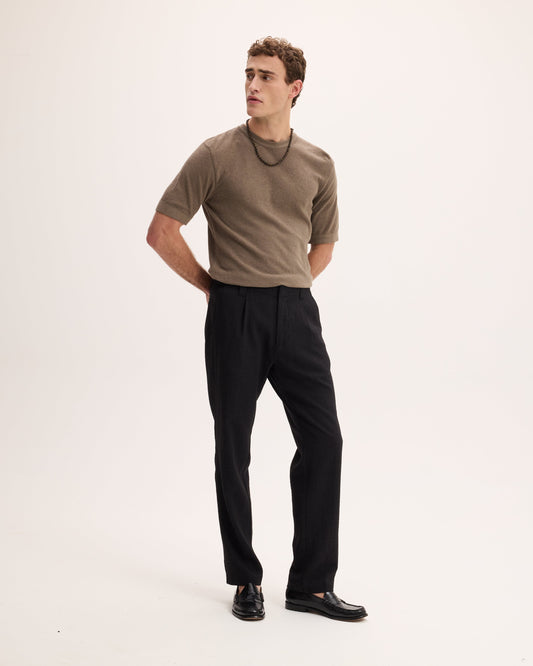 Bart Linen Blend Tapered Trousers