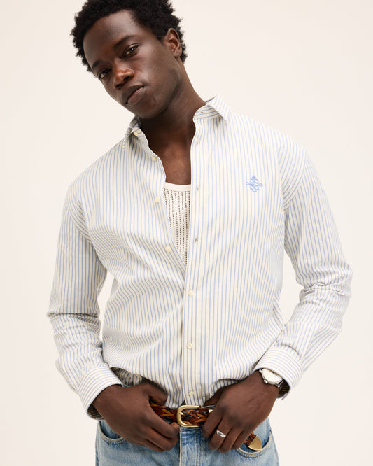 Seinfield Striped Cotton Shirt