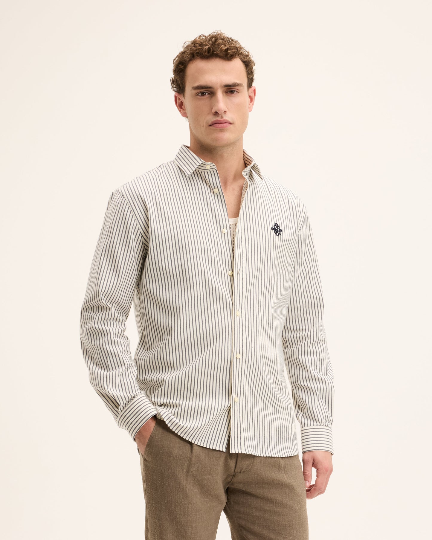Seinfield Striped Cotton Shirt